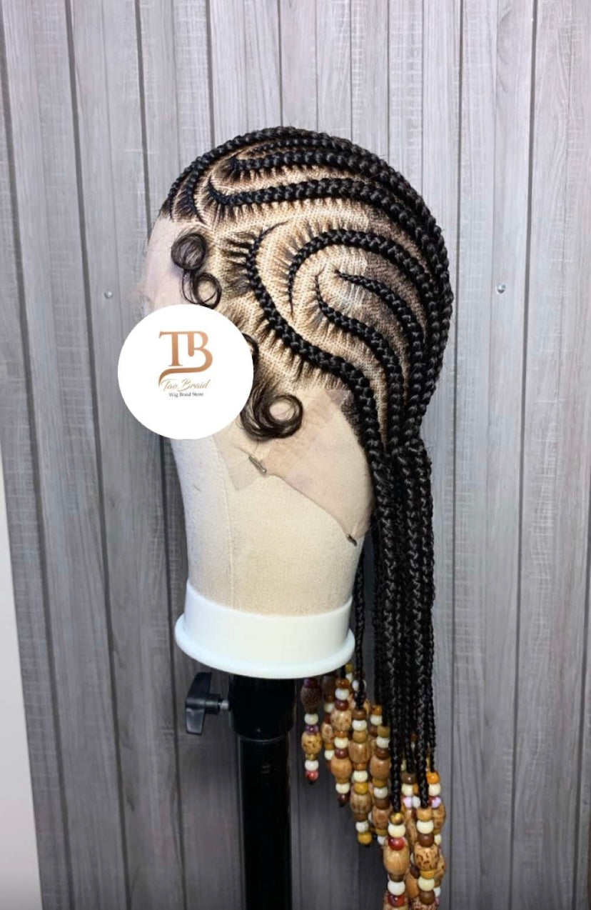 Stich braid full lace bob