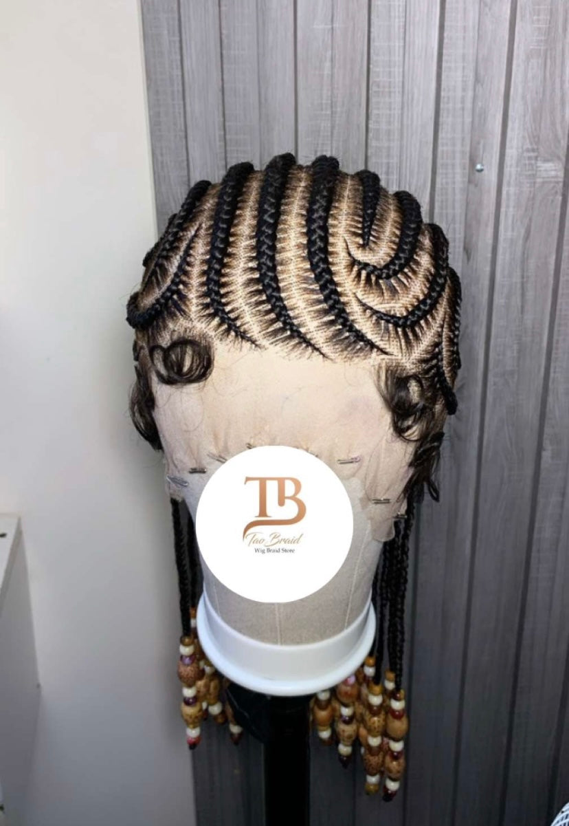 Stich braid full lace bob